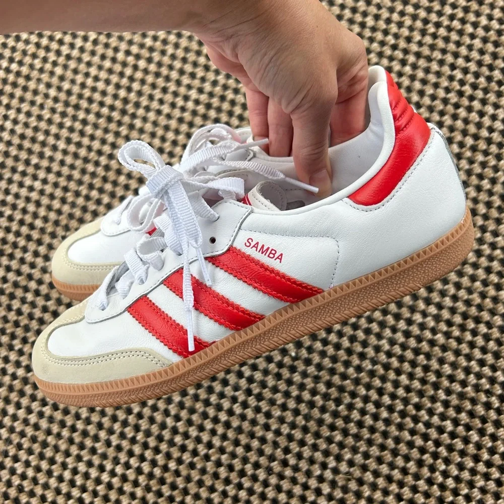 Adidas Samba Shoes in Solar Red - Picture 5 of 11